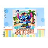 Livro Colorir Stitch Estilo Bobbie Goods Rosa/azul Capa Dura