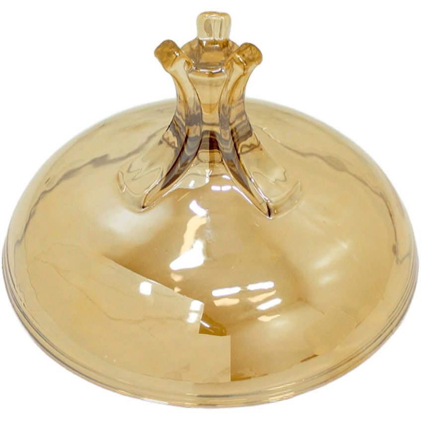 Bomboniere Decorativo Em Bronze Luxo De Vidro Com Tampa 25cm - imagem 4