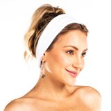 Bandana-faixa De Cabelo Em Atoalhado Para Skin Care E Maquiagem Vairelli Bandana Branca