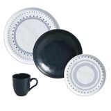 Aparelho De Jantar Bio Astral E Night Blue Com 16 Peças Em Stoneware Colorido - Porto Brasil