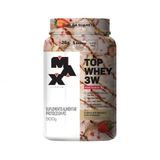 Top Whey 3w 900g Sabor Mais Sabor - Choc. Branco Com Morango