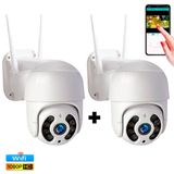 Kit 2 Câmeras Ip Segurança Wifi Hd Prova D&#39;água 360
