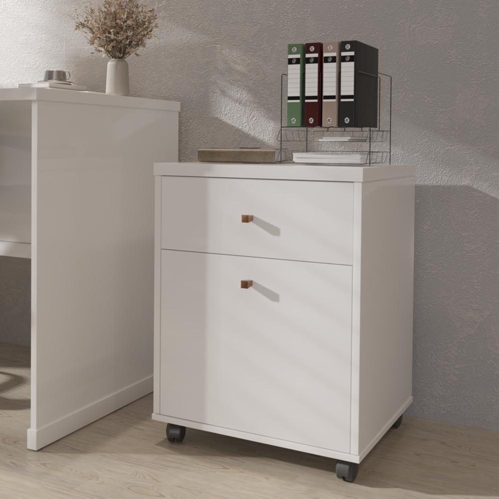 Gaveteiro Arquivo Office Mdp Rodízio Berlin - Vianossa - Branco