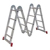 Escada Articulavel 16 Degraus 4x4 Aluminio 4,23m Botafogo