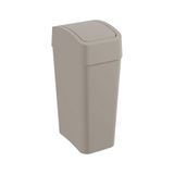 Lixeira Astra Ltb2 Com Tampa Basculante 8l Retangular Argila Ltb2*arg