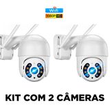 Kit 2 Câmeras Ip Dome Wifi Segurança Hd 360 Prova D&#39;água