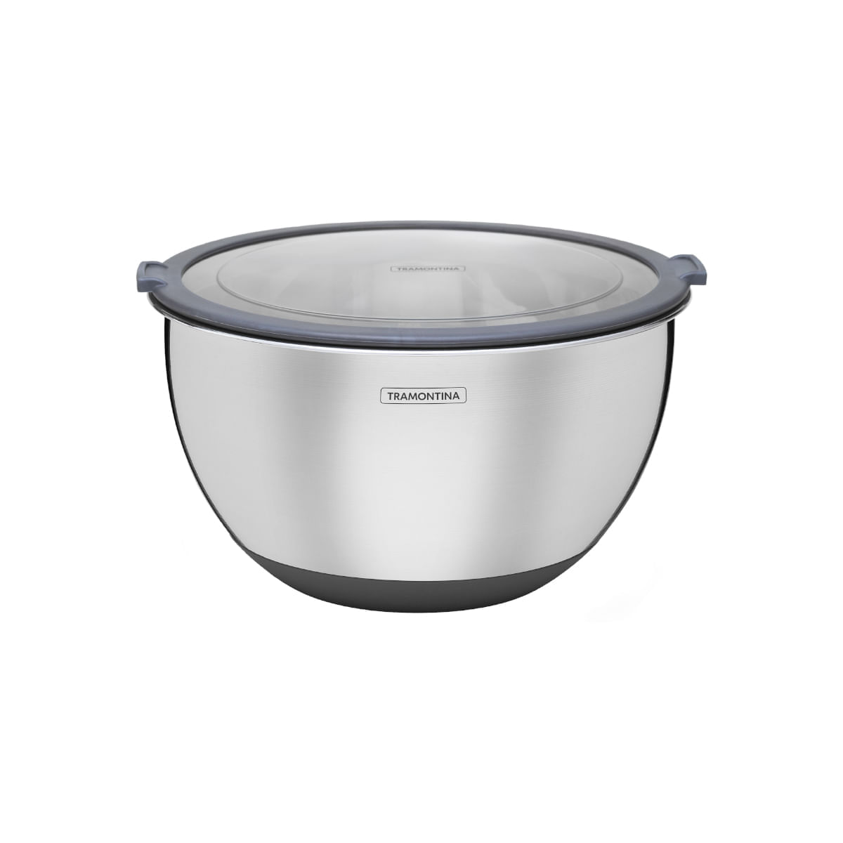Bowl Tramontina Cucina Em Aço Inox Com Tampa Plástica 22 Cm 3 Litros Tramontina