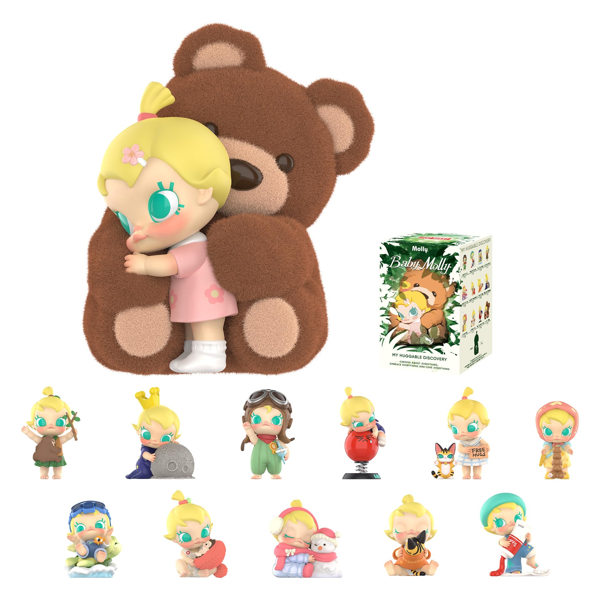 Baby Molly My Huggable Discovery シリーズ Figuras De Ação Pop Mart Baby Molly My Huggable Discovery - Carrefour