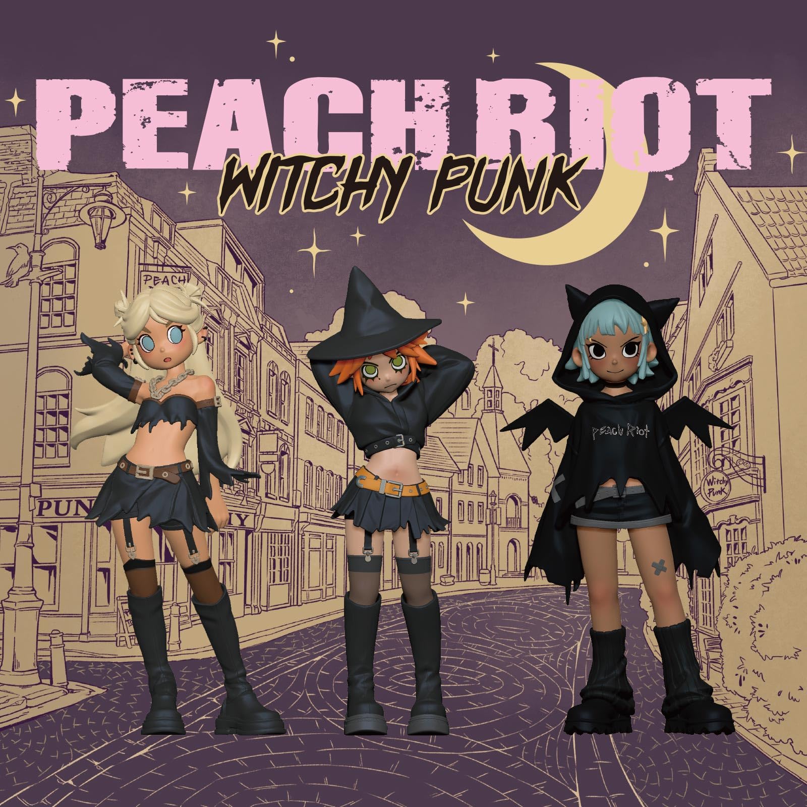 Figura Pop Mart Peach Riot Witchy Punk 13 Cm De Altura - Carrefour