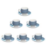 Xicara Para Café Jogo Com 6 Peças Em Porcelana Capacidade 90 Ml