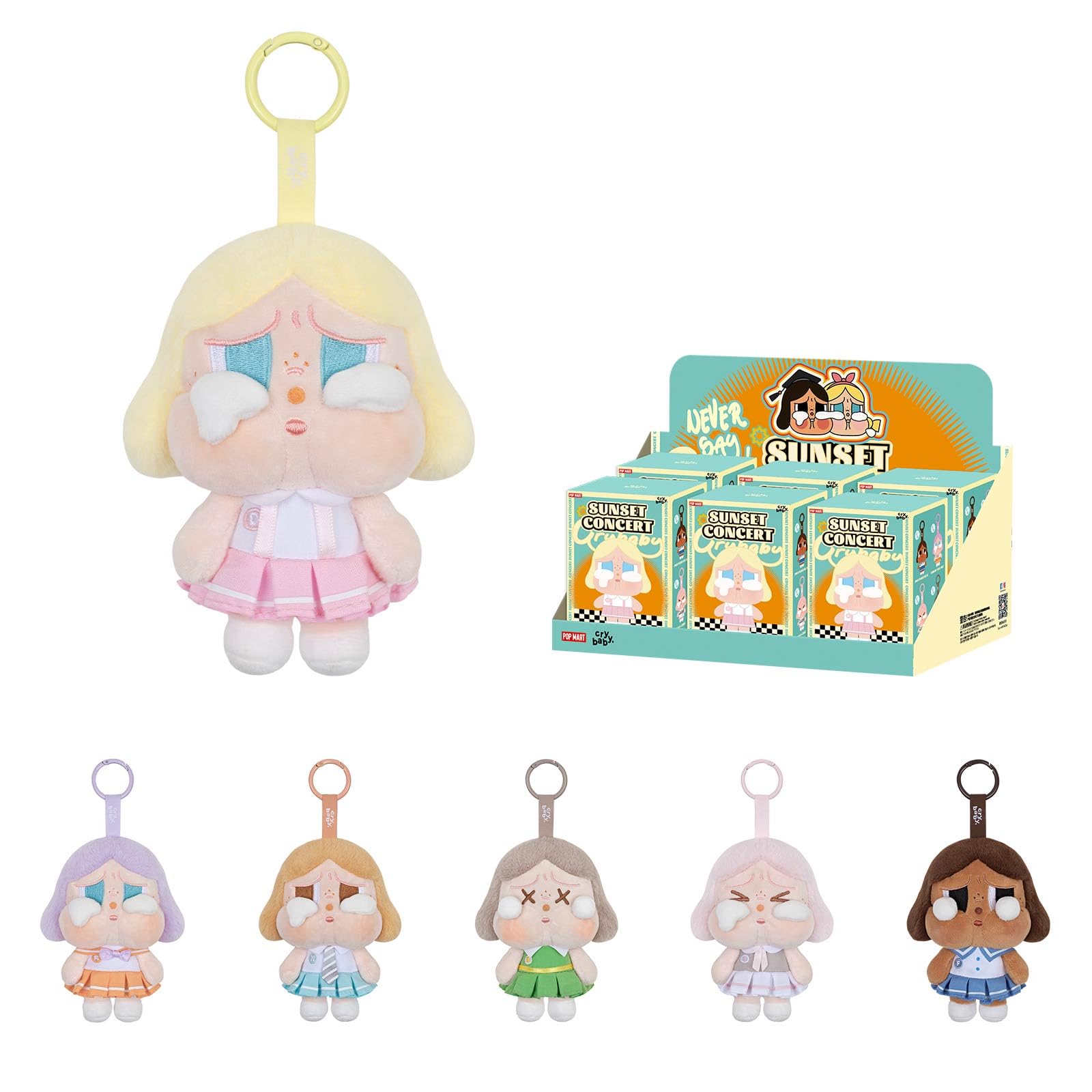Pingente De Pelúcia Blind Box Pop Mart Crybaby Sunset Concert