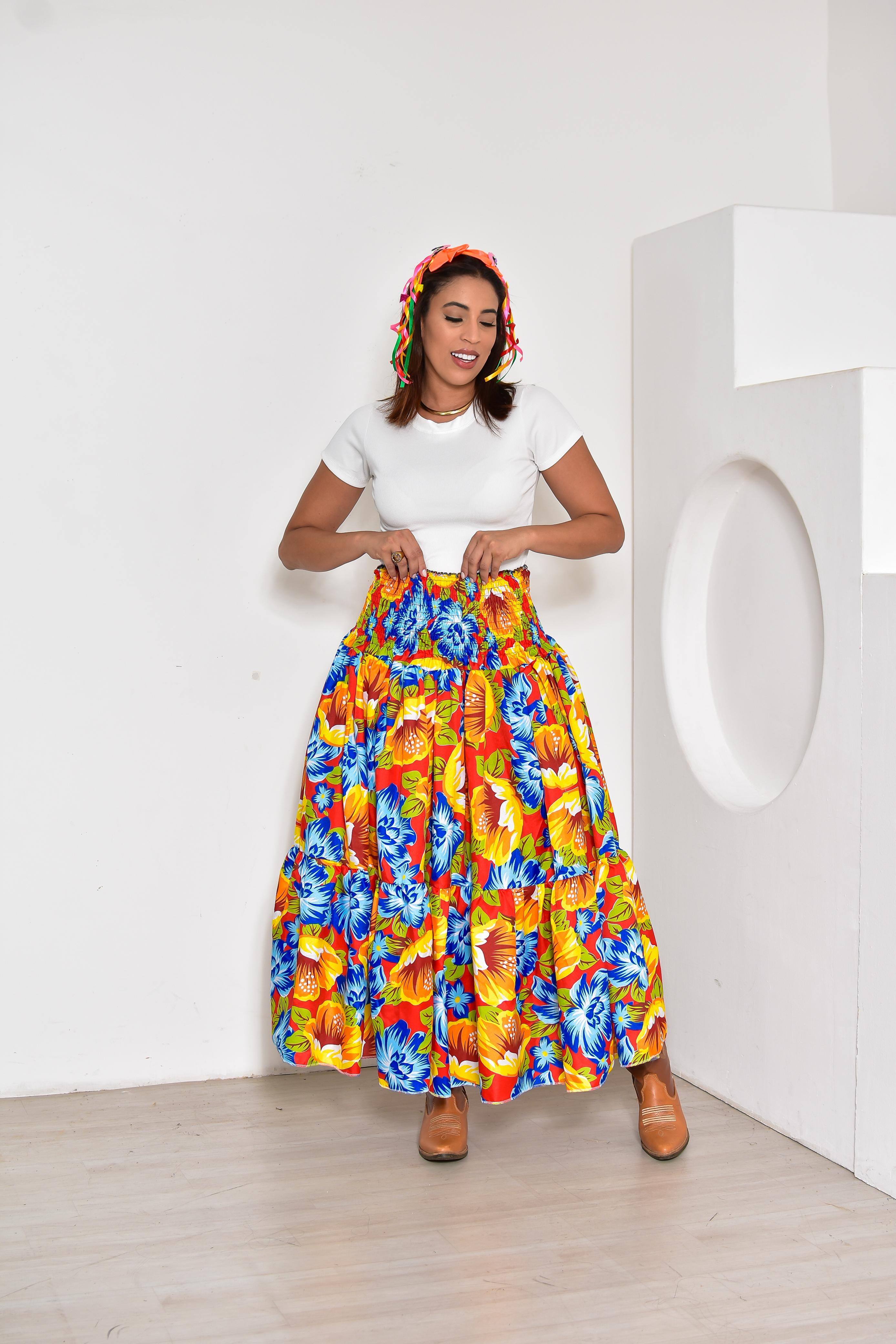 Festa Junina Roupa Para DanÇar CarimbÃ³ Saia De Carimbó Adulto