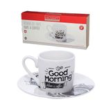 Xícaras Para Café Jogo Com 6 Peças Em Porcelana Capacidade 80 Ml