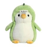 Bicho De Pelúcia Aurora Playful Pompom Penguin Dino 18 Cm Verde