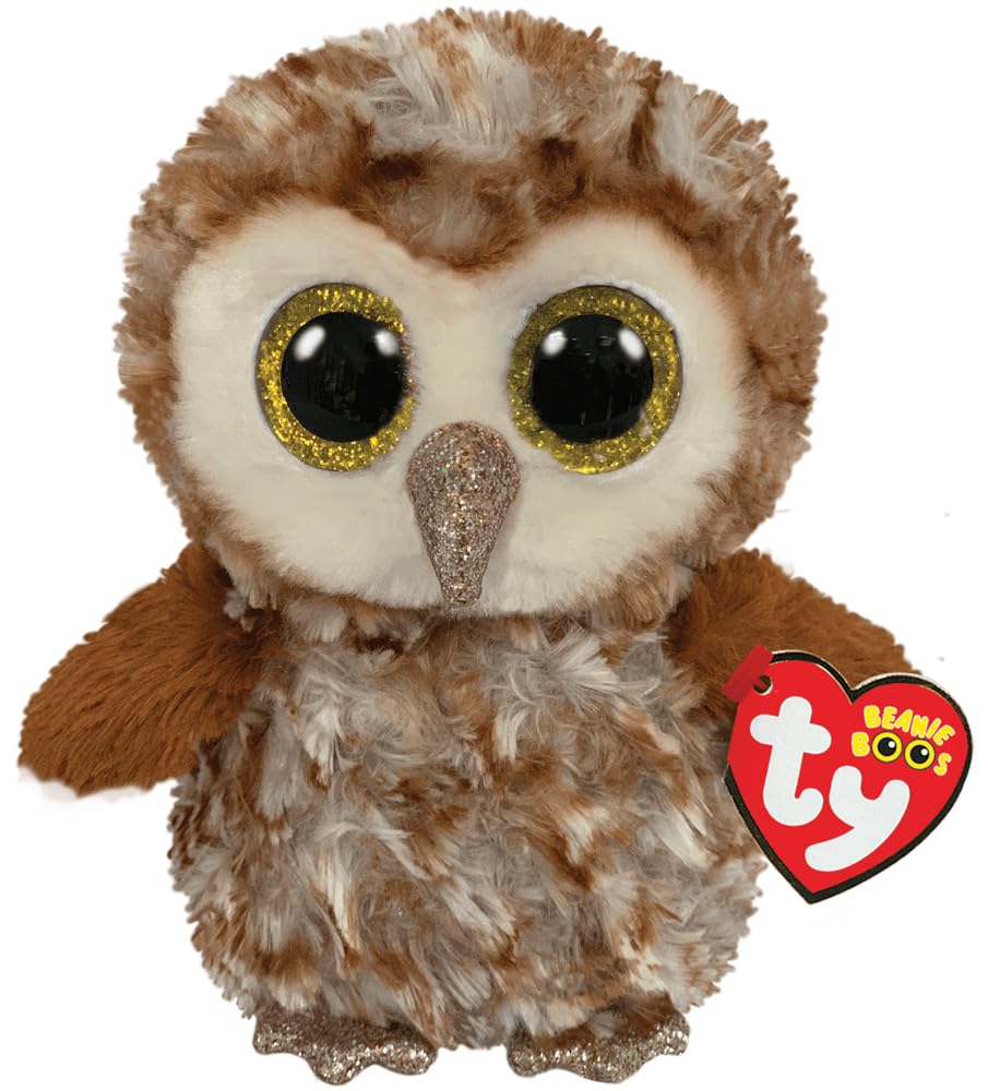 Brinquedo De Pelúcia Ty Percy Barn Owl Beanie Boos De 15 Cm Multicoloridos