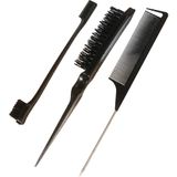 Nobrand - Kit Pentes E Escovas Para Mechas E Finalização Preto (3 Produtos)