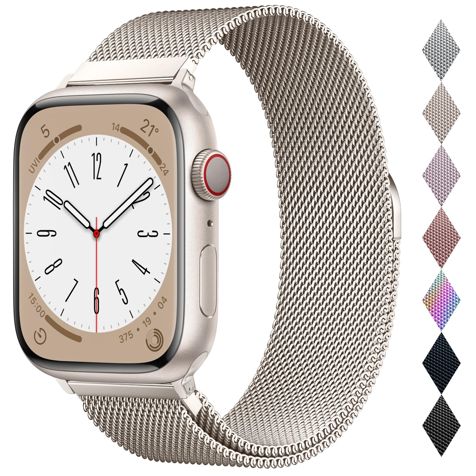 Pulseira De Relógio Brg Stainless Steel Loop Para Apple 38-49mm