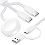 Cabo De Carregamento Top-up 3 Em 2 Usb C Para Apple Watch E Iphone