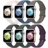 Pulseiras Esportivas Compatíveis Com Apple Watch De 38 Mm A 49 Mm, Pacote Com 6