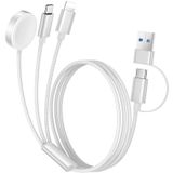 Cabo Carregador Temdan Para Apple Watch E Iphone 16 Branco