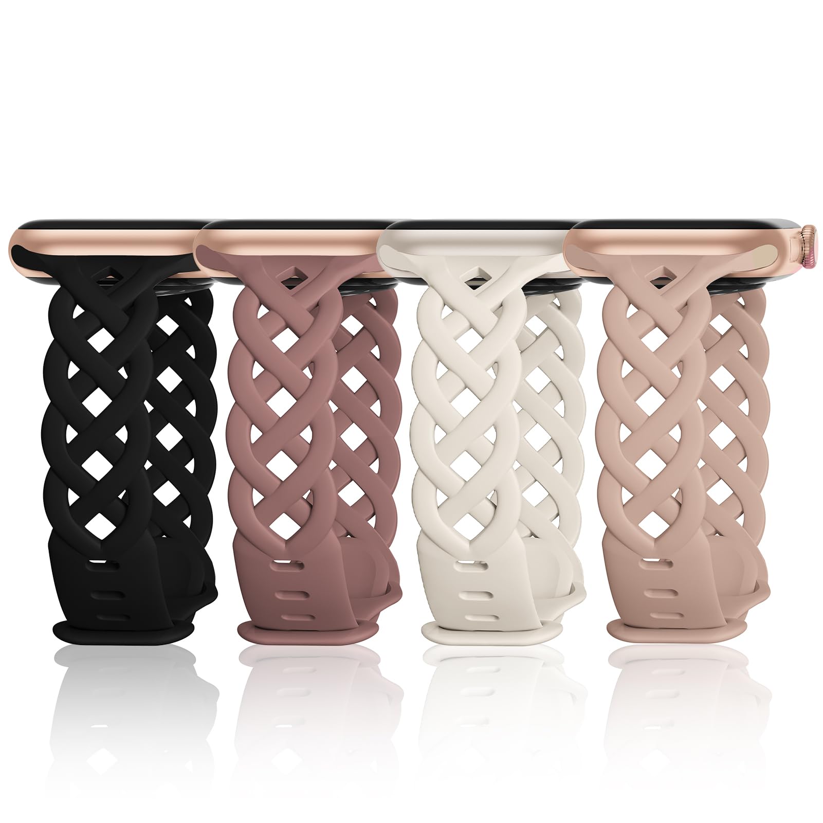 Pulseiras De Relógio Iwabcertoo Slim Silicone Para Apple 38-49mm