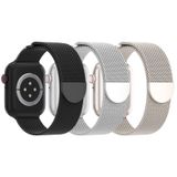 Pulseira Apple Watch Steezrd Mesh Metal 38 Mm A 45 Mm Em Aço Inoxidável