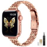 Pulseira Apple Watch Miohhr Slim Metal 42 Mm Em Ouro Rosa