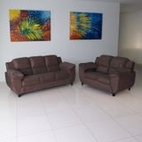 Sofa Para Sala De Estar 2 Lugares Clássico Marrom