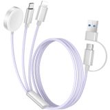Cabo Carregador Temdan Para Apple Watch E Iphone 16 Roxo