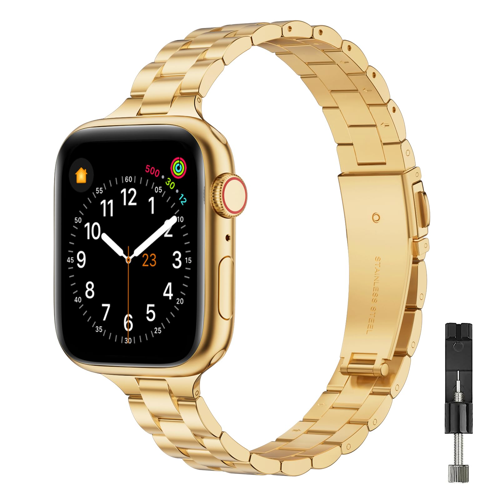 Pulseira De Relógio Omiu Thin Stainless Steel Apple 38-49mm Series