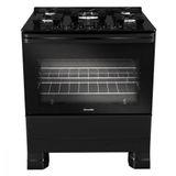 Fogão Mueller 5 Bocas Com Mesa De Vidro E Grades De Ferro Preto Bivolt