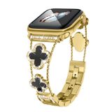 Pulseira De Relógio Musk-mskr Gold Black Para Apple Watch Series 1-10
