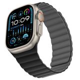 Pulseira De Silicone Magnético Bisikor Para Apple Watch 38-49 Mm Preta/cinza
