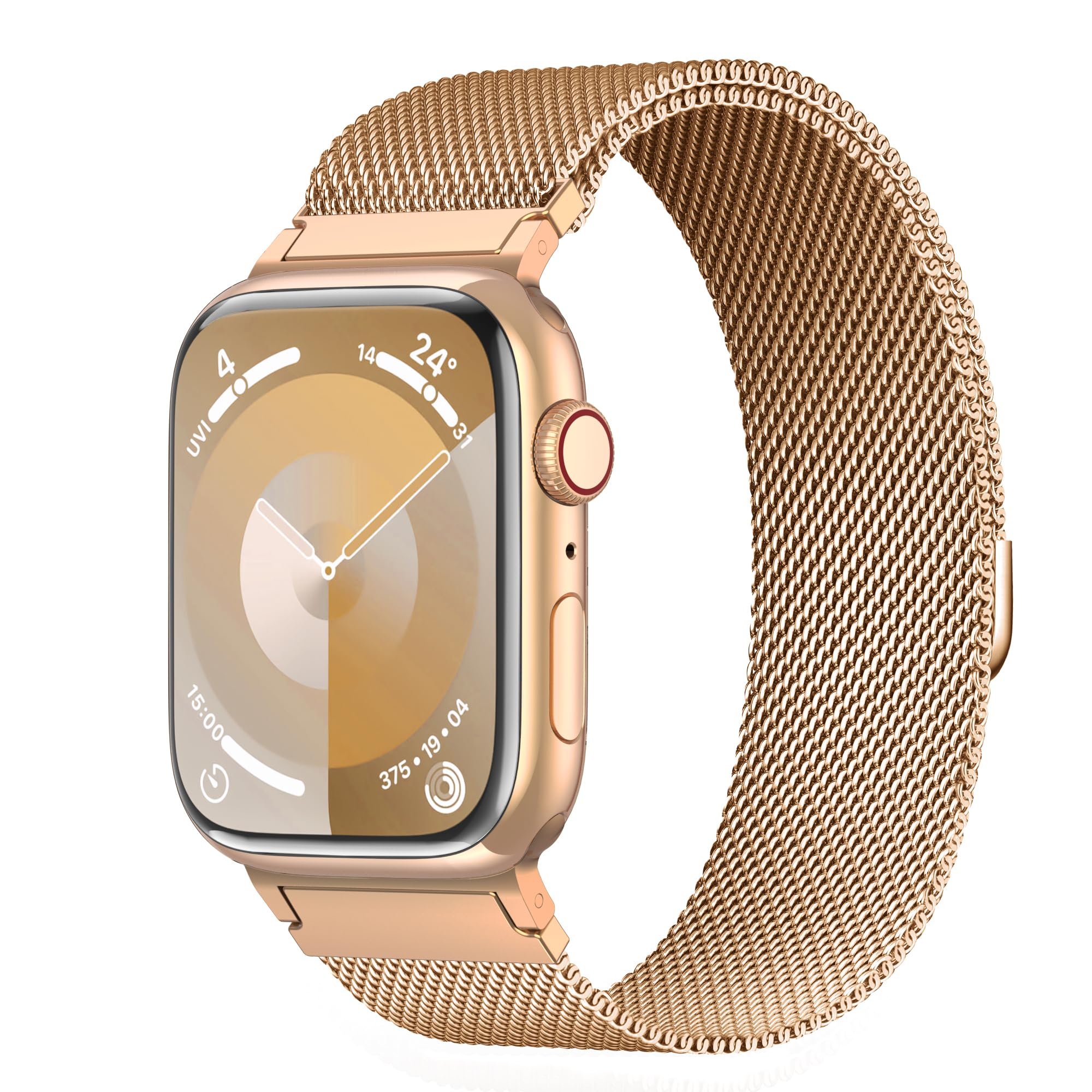 Pulseira De Relógio Wanliss Metal Milanese Loop Para Apple 38-49mm