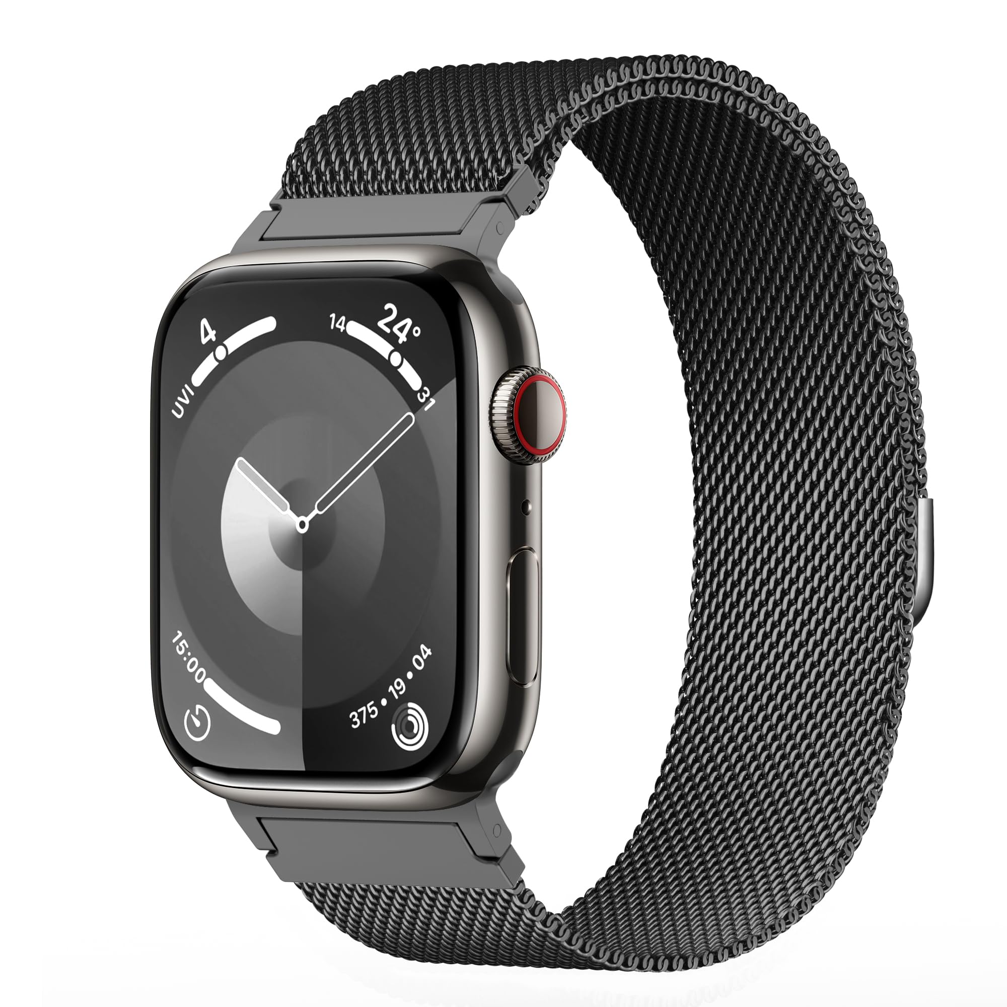Pulseira De Relógio Wanliss Metal Milanese Loop Para Apple 38-49mm