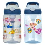 Garrafas De Água Contigo Paw Patrol Kids 400 Ml, Pacote Com 2
