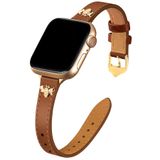 Pulseira De Relógio Jr.dm Slim Leather Para Apple Watch 38-49 Mm