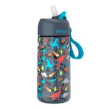 Garrafa De Água Bentgo Kids À Prova De Vazamentos Com Estampa De Dinossauro De 450 Ml