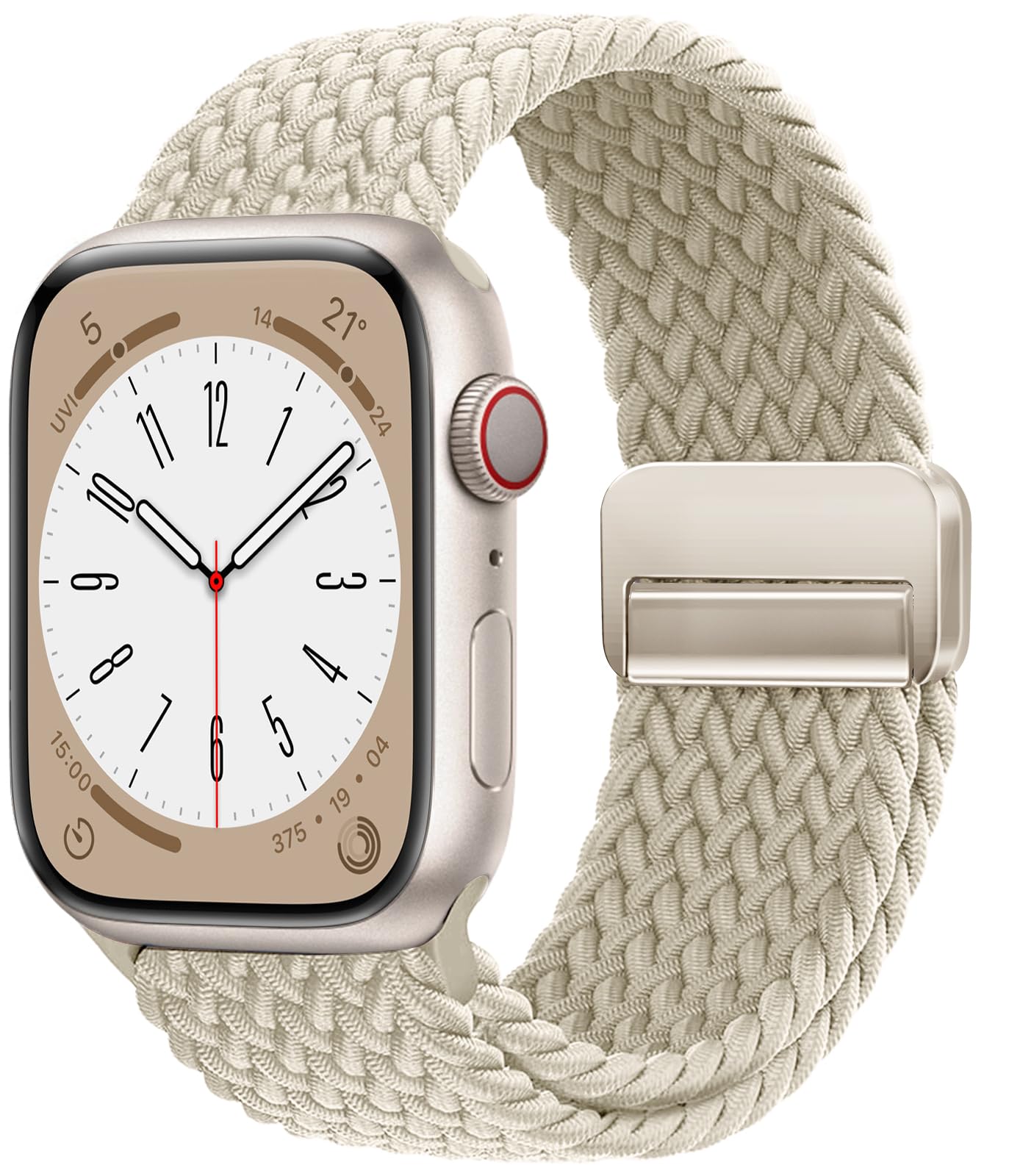 Pulseira Omecky Magnetic Braided Solo Loop Para Apple Watch