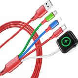 Cabo De Carregamento 4 Em 1 Usb C Para Apple Watch E Galaxy Phone