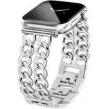 Pulseiras De Relógio Jr.dm Silver Cowboy Steel Para Apple Watch 38-42mm
