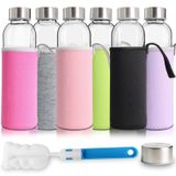 Garrafas De Água De Vidro Yeboda 530ml Para Bebidas E Espremedores, Pacote Com 6