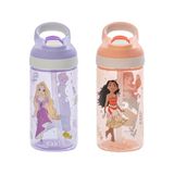 Garrafa De Água Zak Designs Disney Princess Atlantic 473 Ml, 2 Unidades