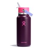 Garrafa De Água Hydro Flask Wide Flex Straw Cap 946ml Sugarplum