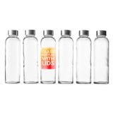 Garrafas De Água De Vidro Epica 500ml Com Tampas, Conjunto De 6