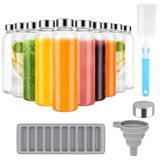 Garrafas De Água De Vidro Zukro 530ml Com Tampa De Aço Inoxidável X10