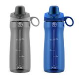 Garrafa De Água Pogo Plastic De 500 Ml Com Tampa Tipo Chug, Pacote Com 2 Unidades