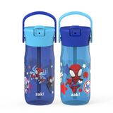 Garrafa De Água Zak Designs Harmony Marvel Spider-man 530 Ml, Pacote Com 2