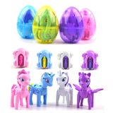 Pacote Com 4 Ovos De Páscoa Unicorn Deformation Qingqiu Para Crianças
