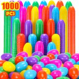Ovos De Páscoa De Plástico Gaboss 1000 Unidades, 6 Cores, 6,5 Cm De Altura